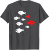 Gifts Fish Owners and Aquarists Co. Swim Against The Tide Fish Tank Fishing Fisherman Aquarium T-Shirt - Dark Heather Grey
