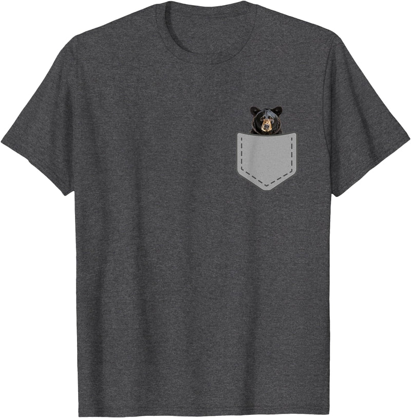 Funny Black Bear In Your Pocket Co Funny Black Bear In Your Pocket Animal T-Shirt - Dark Heather Grey