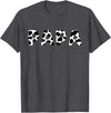 Cow Print Matching Family Apparel Papa Cow Print Family Matching Father's Day T-Shirt - Dark Heather Grey