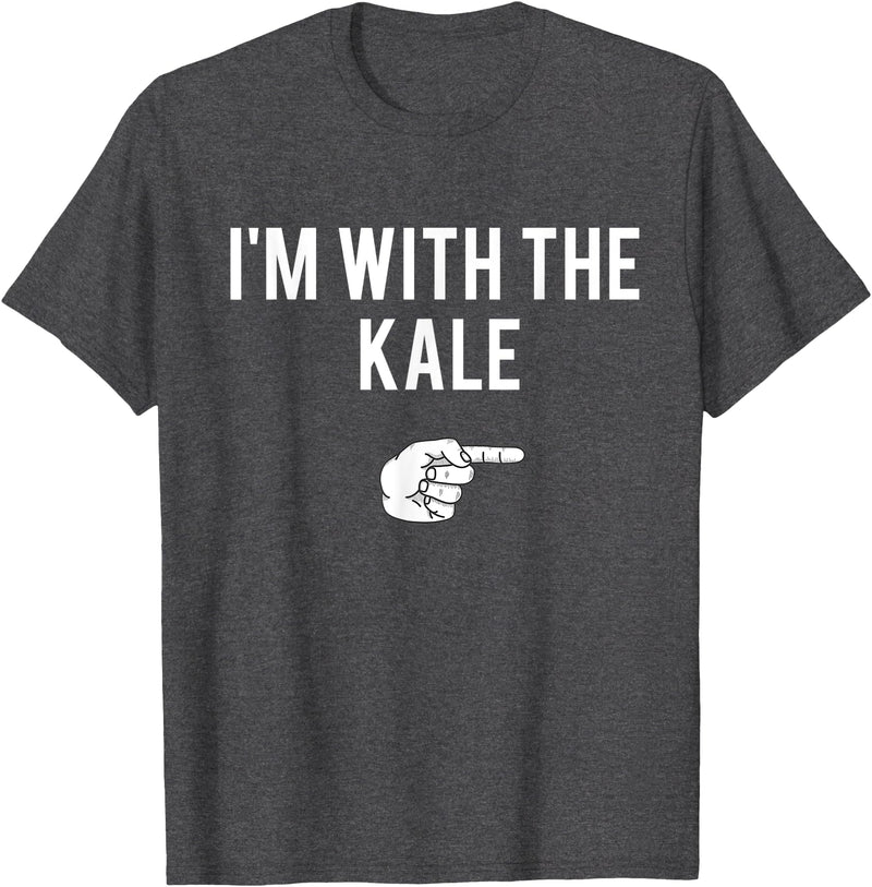 Matching Kale Costume I'm With The Kale Halloween Costume Party Matching T-Shirt - Dark Heather Grey