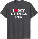 I love my guinea pig T-Shirt - Dark Heather Grey