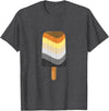 Live Loud Graphics Seamless Reapeating Gay Bear Pride Flag Ice Pop Pattern T-Shirt - Dark Heather Grey