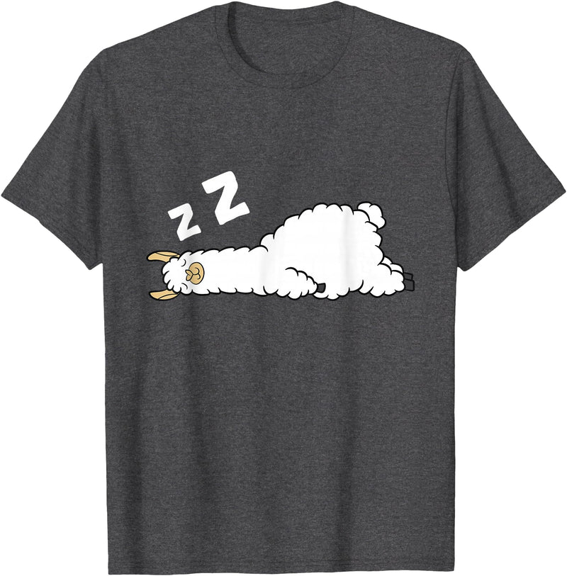 Sleeping Animals Tees And Gifts Llama Sleeping Tired Llama Pajama Love Llamas T-Shirt - Dark Heather Grey