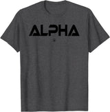 Mens ALPHA Gym Rabbit Workout Bodybuilding Fitness T-Shirt in Dark Heather Grey