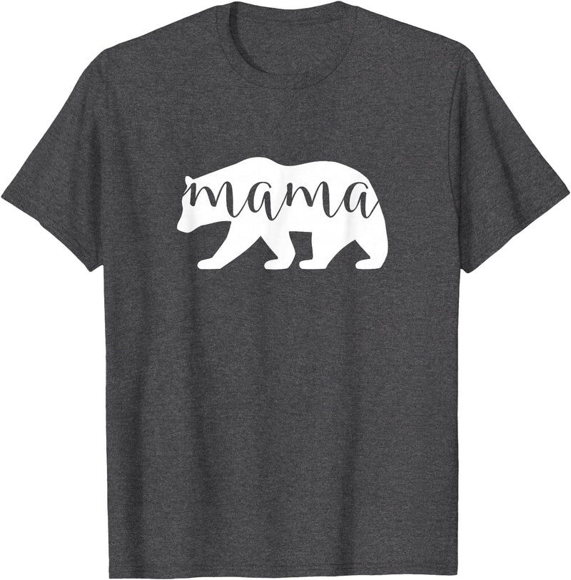 The Persnickety Owl Family Bears #1 Mama Bear Shirt Mama Bear T-Shirt Mama Mom Mommy Tee Shirt T-Shirt - Dark Heather Grey