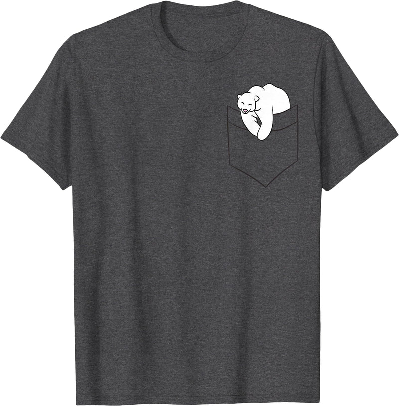 Niedliche Eisbär-Geschenke Polar Bear in Bag Funny Polar Bear in Bag T-Shirt - Dark Heather Grey