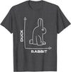 Duck - Rabbit - Funny - Joke - Bunny - Optical Illusion -Pun T-Shirt in Dark Heather Grey