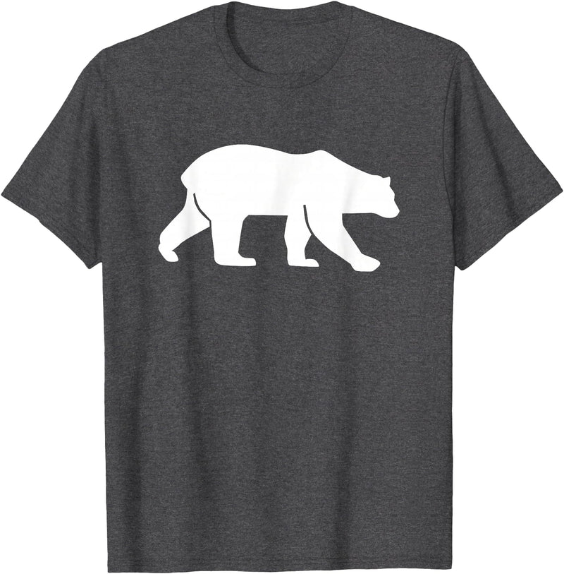Walking Polar Bear T-Shirt - Dark Heather Grey