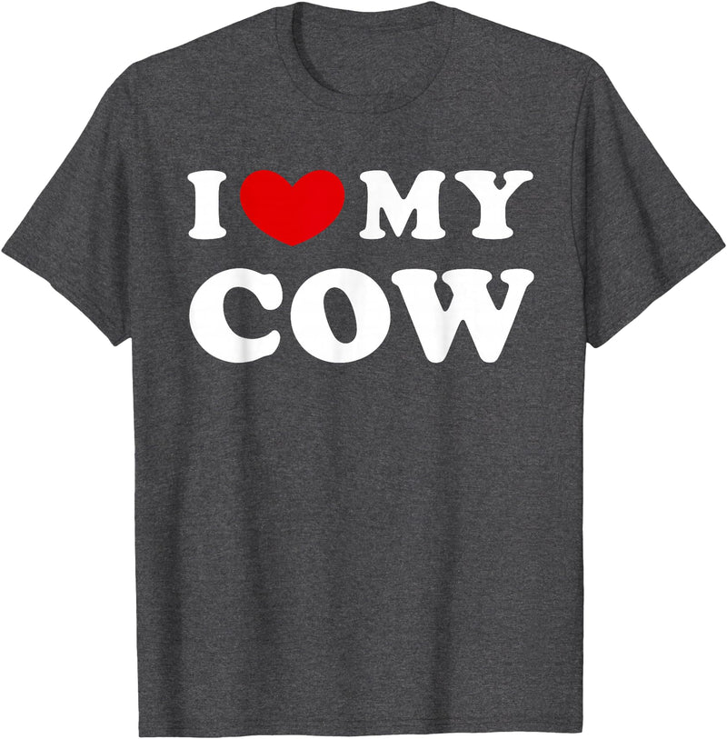 I Heart My Everything - Collection I Love My Cow, I Heart My Cow, I Love My Cow T-Shirt - Dark Heather Grey