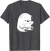 BoredKoalas Polar Bear Cartoon Fluffy Polar Bear Cute Arctic Animal Girls Gift T-Shirt - Dark Heather Grey
