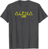 Mens ALPHA Gym Rabbit Workout Bodybuilding Fitness Yellow T-Shirt in Dark Heather Grey