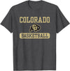 Elite Authentics Colorado Buffaloes Basketball Fan T-Shirt - Black, Unisex-Adults & Kids, Small - Dark Heather Grey