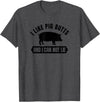 Happy BBQ Apparel I Like Pig Butts And I Cannot Lie Funny BBQ Grilling T-Shirt T-Shirt - Dark Heather Grey