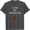 Best Pet Grandparents Ever I Love My Grand Cow Funny Highland Cow Lover Grandma Grandpa T-Shirt - Dark Heather Grey