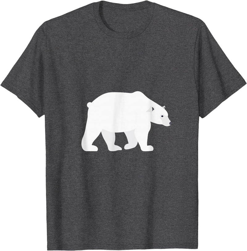 T-Shirts for Kids Cute Polar Bear Kids T-Shirt T-Shirt - Dark Heather Grey