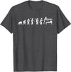 Funny Aquarium Shirts - Aquarium Evolution Fish Keeper T-Shirt - Men's Black Animal Print Crew Neck Short Sleeve Classic Fit T-Shirt - Small - Dark Heather Grey