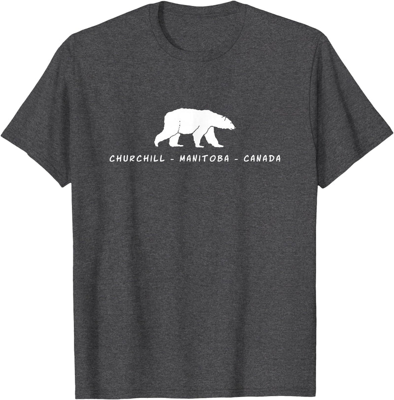 Churchill Polar Bear Shirts & Gifts Churchill Manitoba Canada Polar Bear T-Shirt - Dark Heather Grey