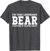 Bear Gifts Bear Tee Men Name Birthday Gifts Bear Personal Name Funny Bear T-Shirt - Dark Heather Grey