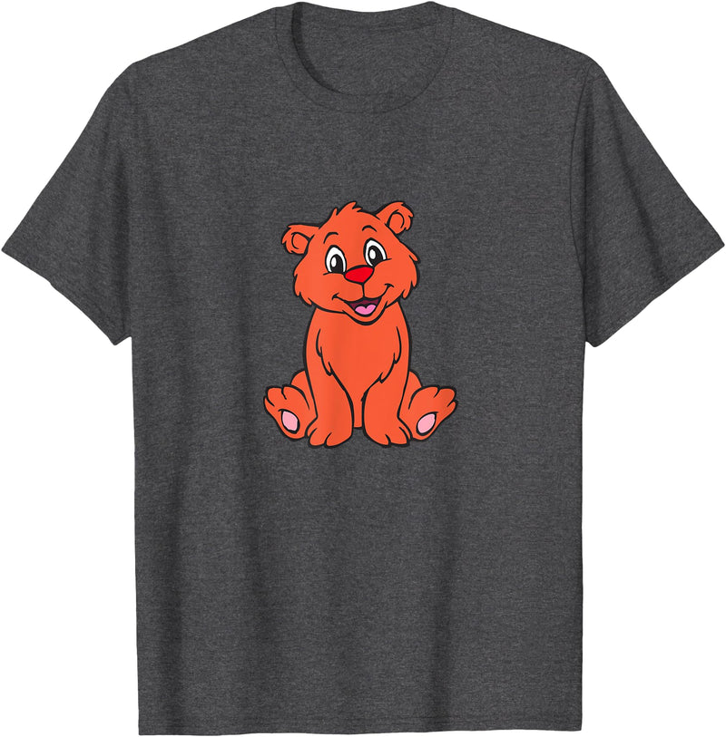 Cute Animal Shirts Cute Bear Cub Shirt - Print Shirt with Little Bear - Dark Heather Grey