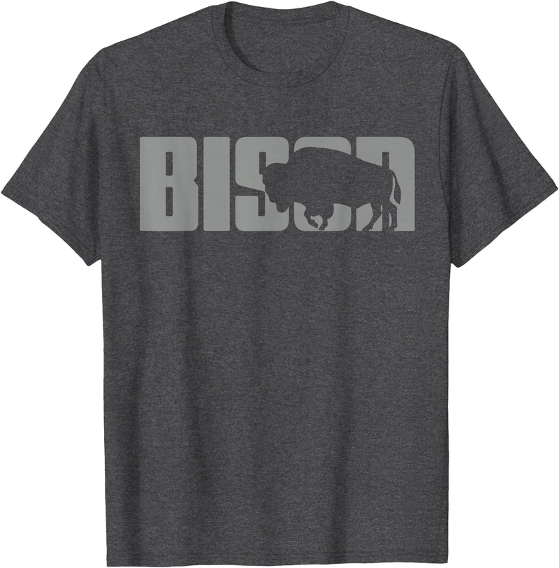 Bison Buffalo Apparel Bison Lover Buffalo Clothing - Buffalo Bison T-Shirt - Dark Heather Grey