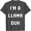 Halloween Costumes MV&SG Halloween Easy Llama Costume Shirts, I'm A Llama Duh T-Shirt - Dark Heather Grey