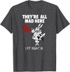 Alice in Wonderland White Rabbi Rabbit T-Shirt in Dark Heather Grey