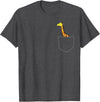 Africa Giraffe Gifts and Giraffe Sayings Cute Giraffe in Bag Cool Large Giraffe Large T-Shirt - Dark Heather Grey