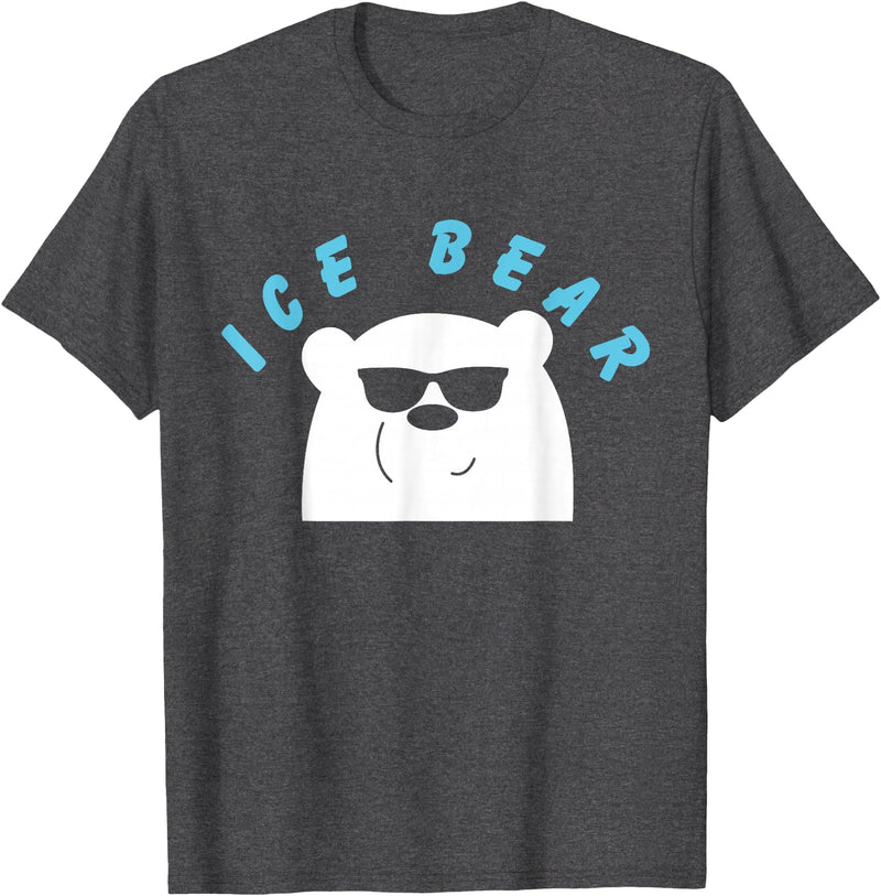 Global Warming Awareness Arctic Winter Ice Ice Bear with Sunglasses Polar Bear Plunge T-Shirt - Dark Heather Grey