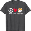 Pet Guinea Pig Owner Apparel Co. Peace Love Guinea Pigs Cute Furry Potato Pet Guinea Pig T-Shirt - Dark Heather Grey