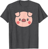 SHIRTSIDE PIG Pig Face Shirt Gift For Pig Lover T-Shirt - Dark Heather Grey
