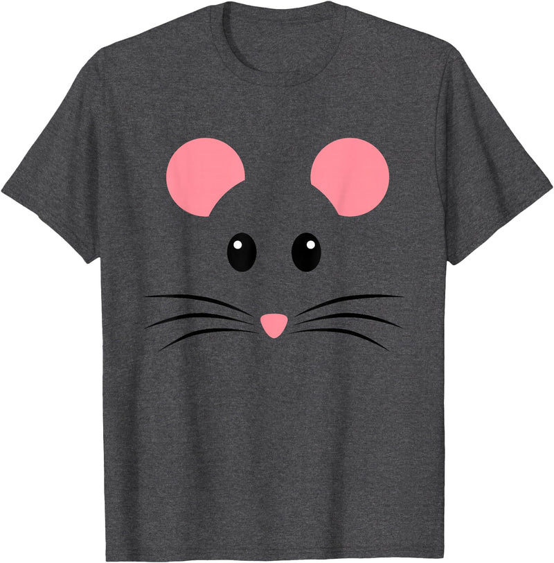 Halloween Rat Mouse T Rat Mouse Face Costume Funny Halloween T-Shirt - Dark Heather Grey