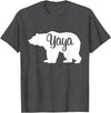 Matching Family Gift Shirts Yaya Bear Silhouette T-Shirt - Dark Heather Grey