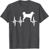 Hundekarelische Bärn-Liebhaber-Geschenke Karelian Bear Heartbeat Dog Mum Dad Pet Gift T-Shirt - Dark Heather Grey