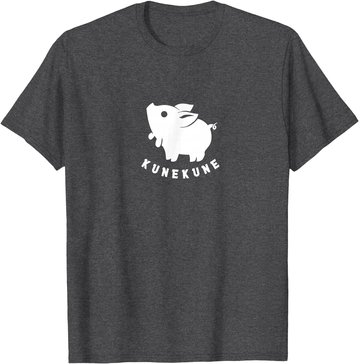 Kunekune cute piglet pet. Minimal art for pig fans Kunekune cute piglet pet. Minimal art for pig lovers T-Shirt - Dark Heather Grey