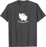 Kunekune cute piglet pet. Minimal art for pig fans Kunekune cute piglet pet. Minimal art for pig lovers T-Shirt - Dark Heather Grey