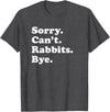 Funny Rabbit Gift for Men Women Boys or Girls T-Shirt in Dark Heather Grey