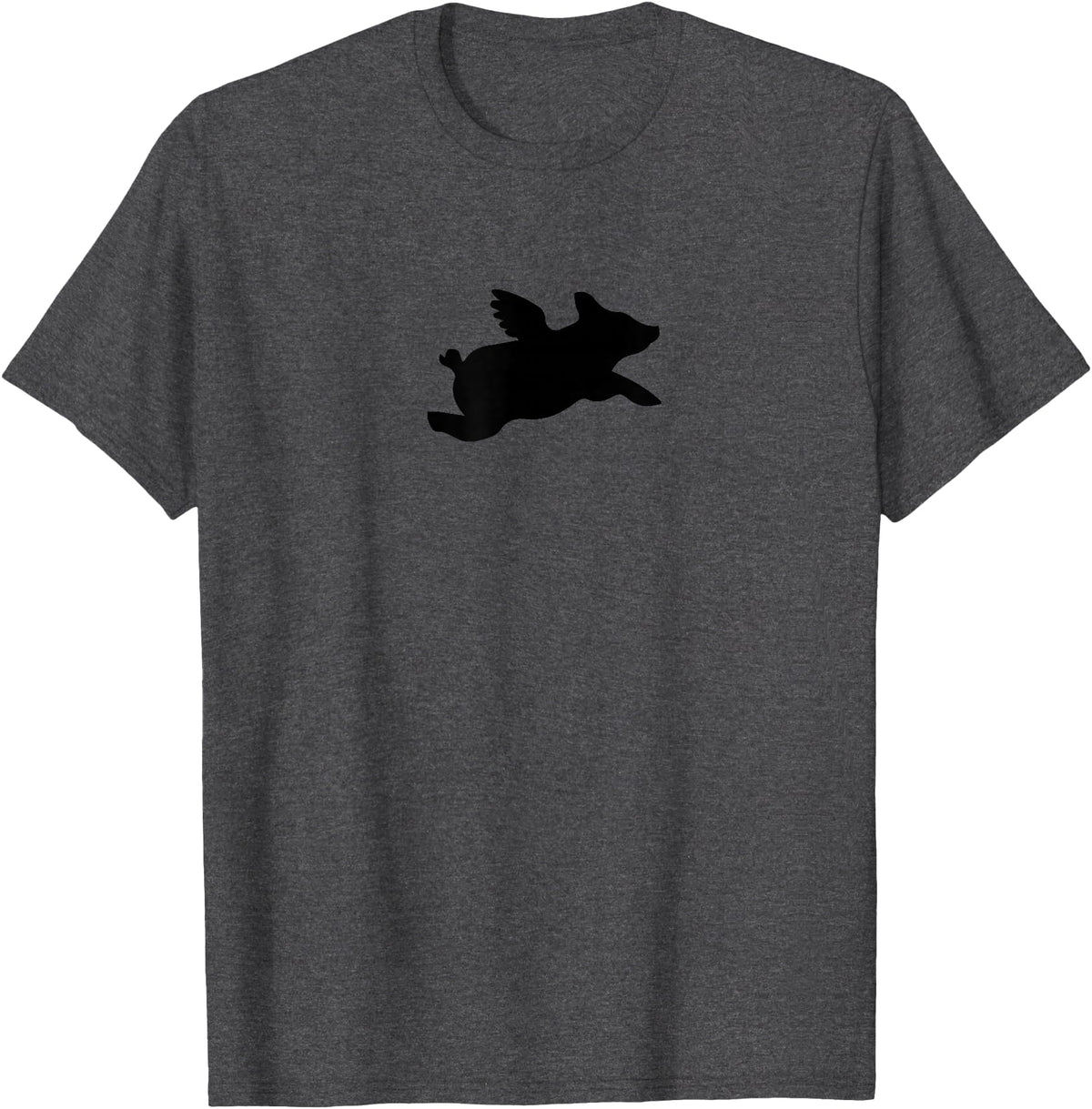 Pigs Flying Pig T-Shirt - Dark Heather Grey
