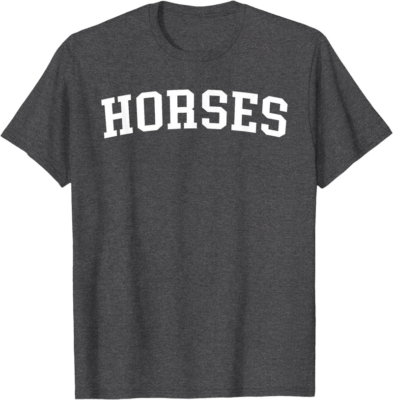 Horses - Designs Horses T-Shirt - Straight - Dark Heather Grey