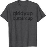 Funny Derby Day Outfit Derby Day Outfit: Giddyup Buttercup T-Shirt - Dark Heather Grey