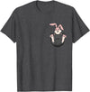 Cute Rabbit Bag Lover Bunny Graphic T-Shirt in Dark Heather Grey