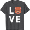Teddy Bear Apparel Co. I Love Bears Cute Baby Bear Face Lover Kids T-Shirt - Dark Heather Grey