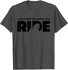 BASBO Horse Riding T-Shirt - Straight - Dark Heather Grey