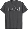 Rabbit Hearbeat Bunny Lover Pet Bunnies Owner Easter T-Shirt in Dark Heather Grey