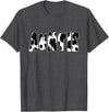 funny saying Gifts for Family Members and more Auntie Cow Print Cow Pattern T-Shirt, Black - Dark Heather Grey