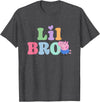 Peppa Pig 20th Anniversary Lil Bro Colorful Logo T-Shirt - Dark Heather Grey