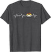 Bear Community Bear Brotherhood Gay Men Gifts Gay Bear Pride Heartbeat Paw Bear Flag Colors T-Shirt - Dark Heather Grey