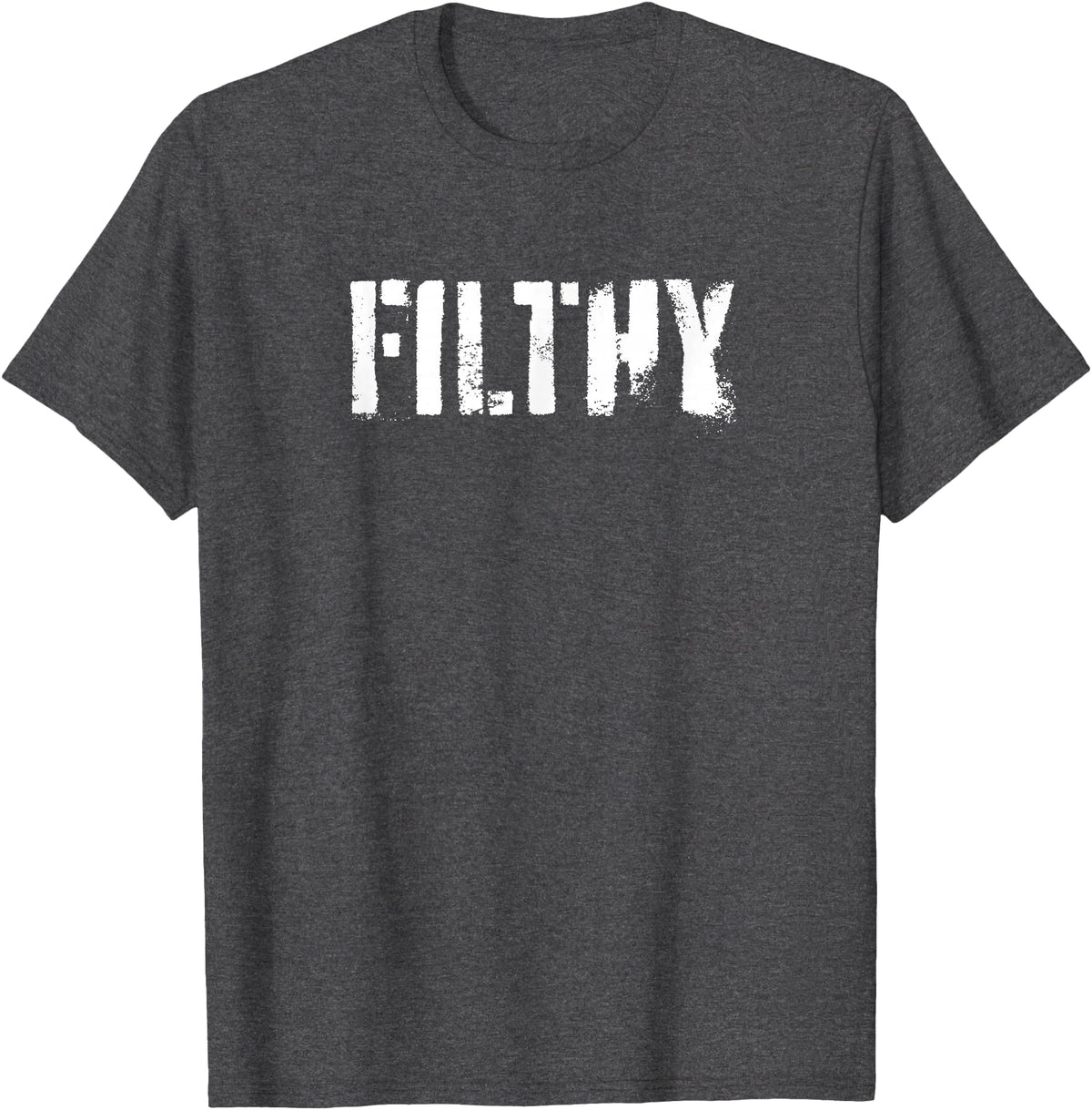 Men's Leather Daddy Bear Gay Shirt Print Apparel Filthy - Funny Gay Pride & LGBT Cruising Inappropriate T-Shirt - Dark Heather Grey