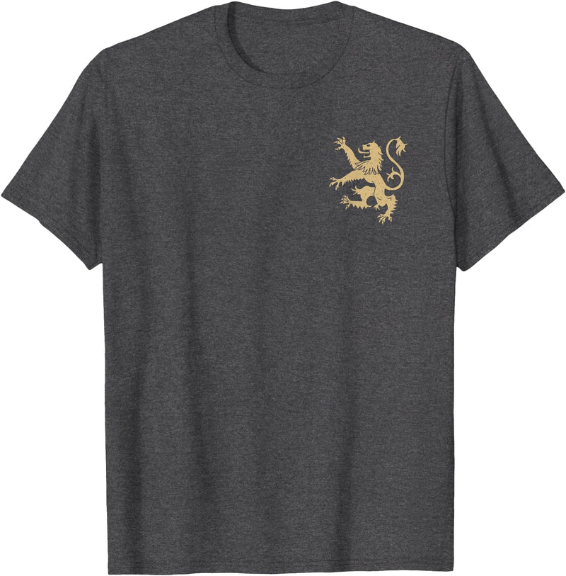 SCOTTISH LION SYMBOL Scotland Lion Rampant Symbol Golden T-Shirt - Dark Heather Grey