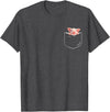 Pocket Pig Funny Pig In Pocket Gift T-Shirt - Unisex-Adults - Black - Small - Short Sleeve - Cotton 100% - Novelty T-Shirt - Dark Heather Grey
