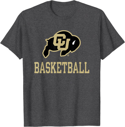Cow Elite Authentics Colorado Buffaloes Basketball Icon Logo T-Shirt